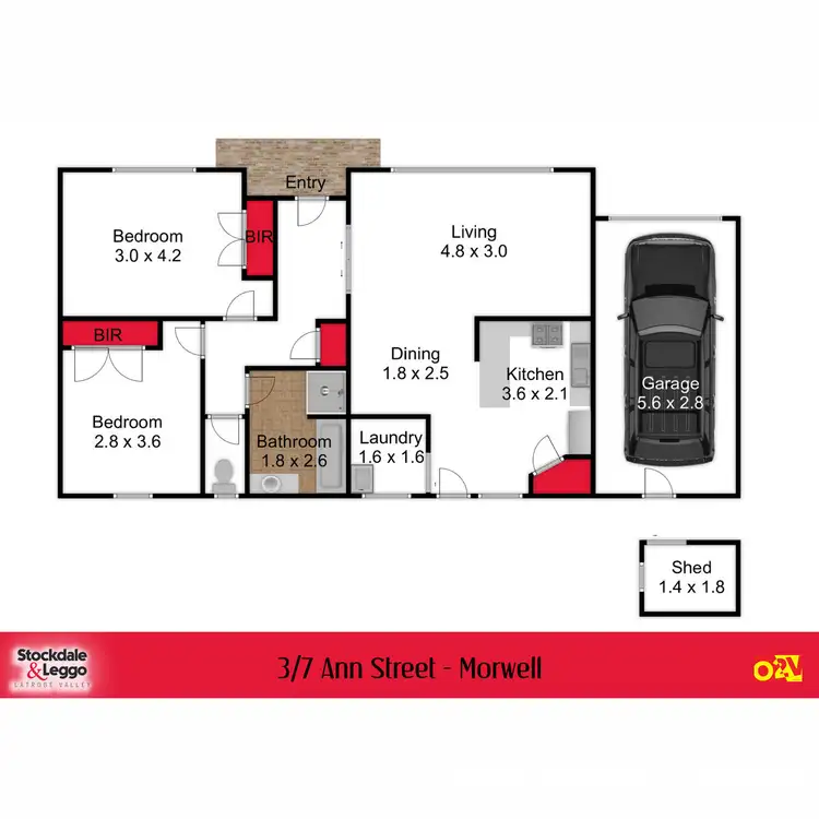 Floorplan of Homely unit listing, 3/7 Ann Street, Morwell VIC 3840