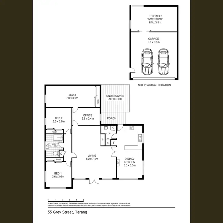 Floorplan of Homely house listing, 55 Grey Street, Terang VIC 3264