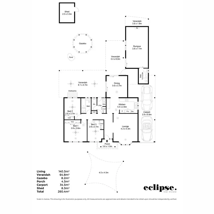 Floorplan of Homely house listing, 17 De Sassenay Cresent, Modbury Heights SA 5092