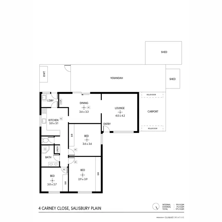 Floorplan of Homely house listing, 4 Carney Close, Salisbury Plain SA 5109