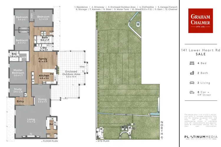 Floorplan of Homely house listing, 141 Lower Heart Road, Sale VIC 3850