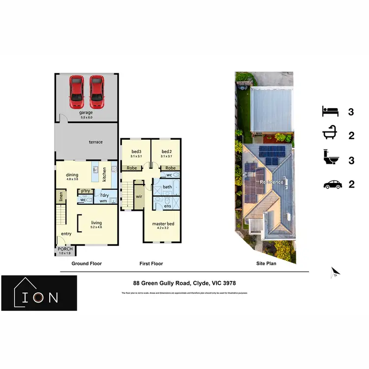 Floorplan of Homely townhouse listing, 88 Green Gully Road, Clyde VIC 3978