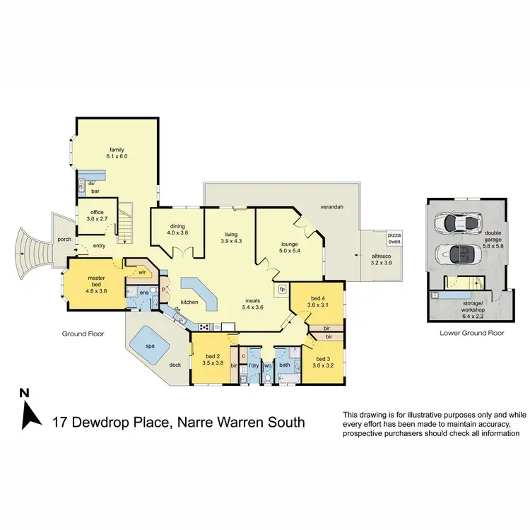 Floorplan of Homely house listing, 17 Dewdrop Place, Narre Warren South VIC 3805