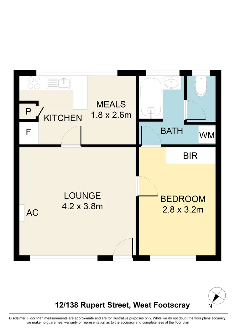 Floorplan of Homely apartment listing, 12/138 Rupert Street, West Footscray VIC 3012