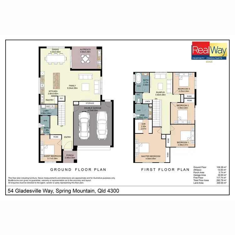 Floorplan of Homely house listing, 54 Gladesville Way, Spring Mountain QLD 4300