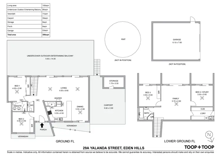 Floorplan of Homely house listing, 29A Yalanda Street, Eden Hills SA 5050
