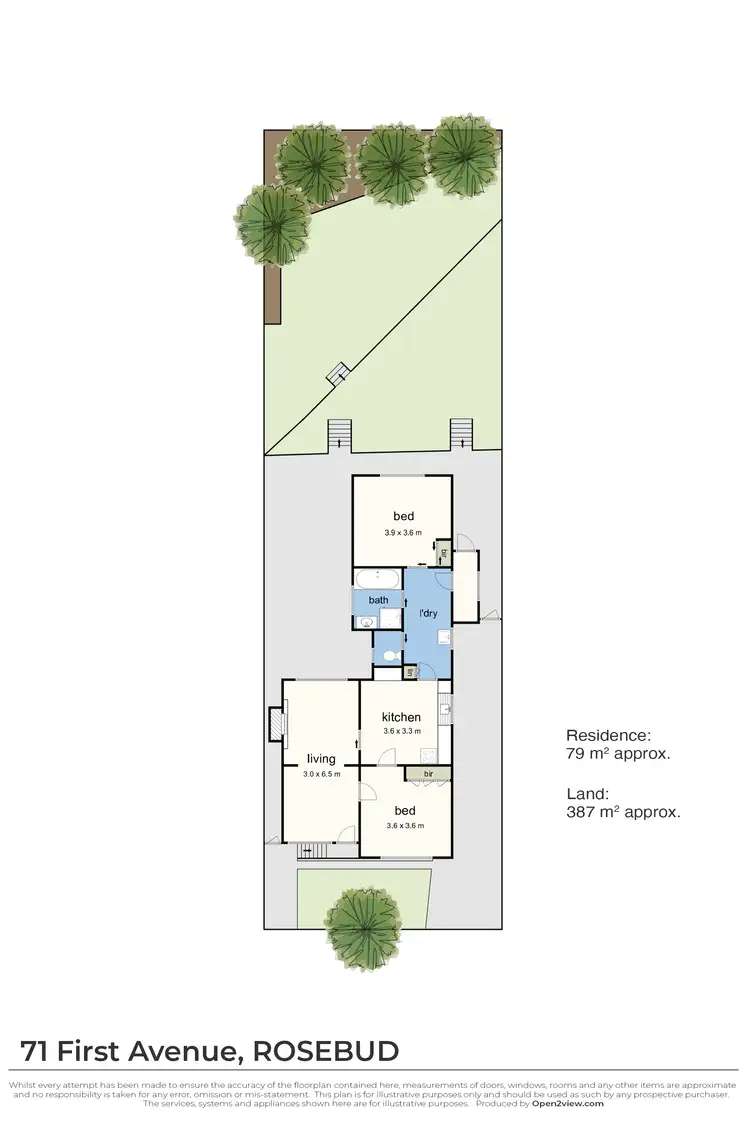 Floorplan of Homely house listing, 71 First Avenue, Rosebud VIC 3939