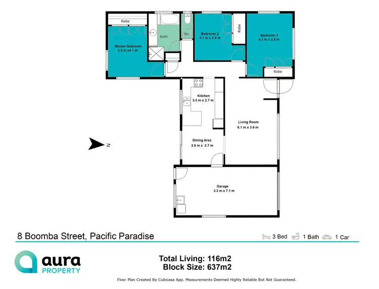 Floorplan of Homely house listing, 8 Boomba Street, Pacific Paradise QLD 4564