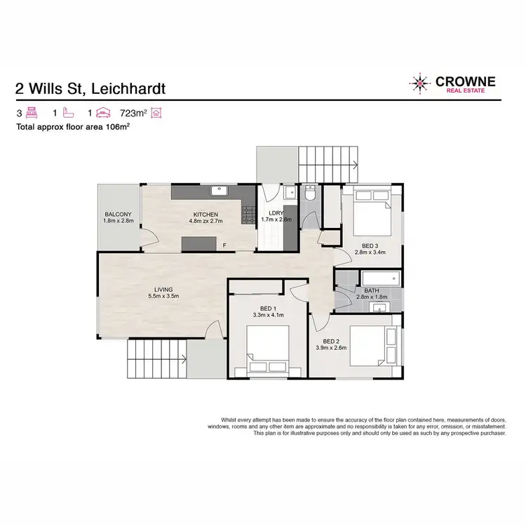 Floorplan of Homely house listing, 2 Wills Street, Leichhardt QLD 4305