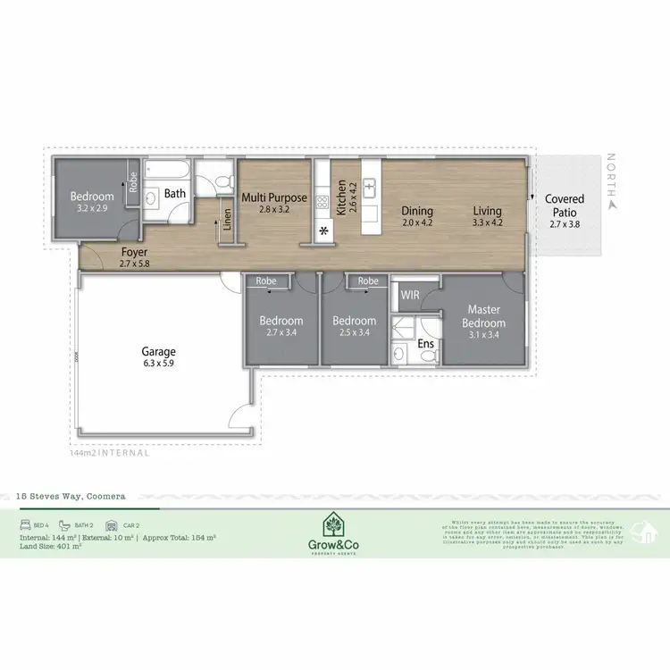 Floorplan of Homely house listing, 15 Steves Way, Coomera QLD 4209
