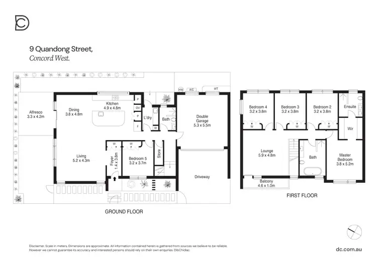Floorplan of Homely semi-detached listing, 9 Quandong Street, Concord West NSW 2138
