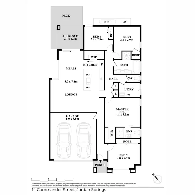 Floorplan of Homely house listing, 14 Commander Street, Jordan Springs NSW 2747