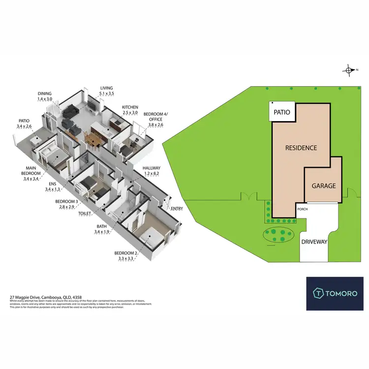 Floorplan of Homely house listing, 27 Magpie Drive, Cambooya QLD 4358