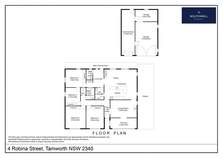 Floorplan of Homely house listing, 4 Robina Street, Tamworth NSW 2340
