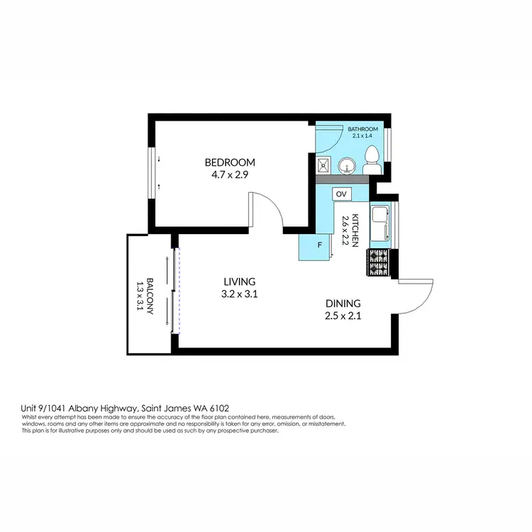 Floorplan of Homely apartment listing, 9/1041 Albany Highway, St James WA 6102