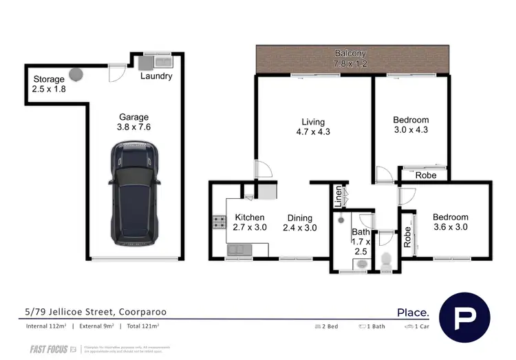 Floorplan of Homely unit listing, 5/79 Jellicoe Street, Coorparoo QLD 4151