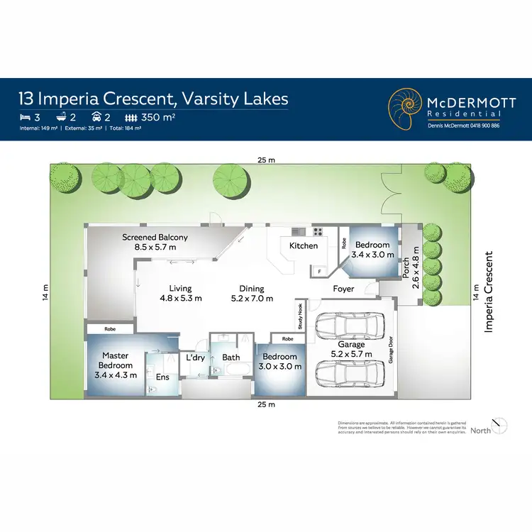 Floorplan of Homely house listing, 13 Imperia Crescent, Varsity Lakes QLD 4227