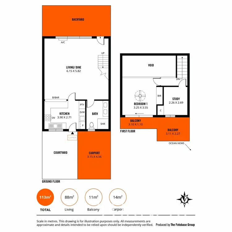 Floorplan of Homely unit listing, 2/26 Myrtle Road, Seacliff SA 5049