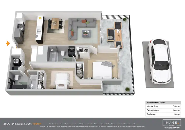 Floorplan of Homely unit listing, 21/20-24 Lawley Street, Kedron QLD 4031
