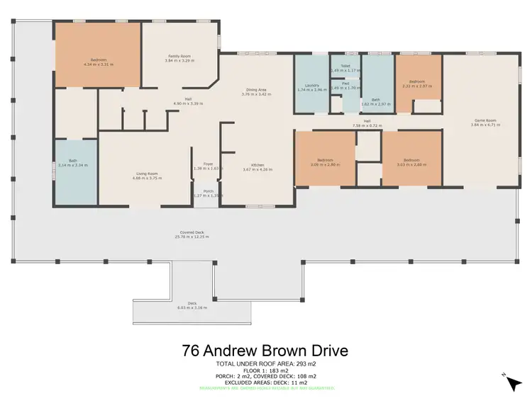 Floorplan of Homely house listing, 76 Andrew Brown Drive, East Deep Creek QLD 4570
