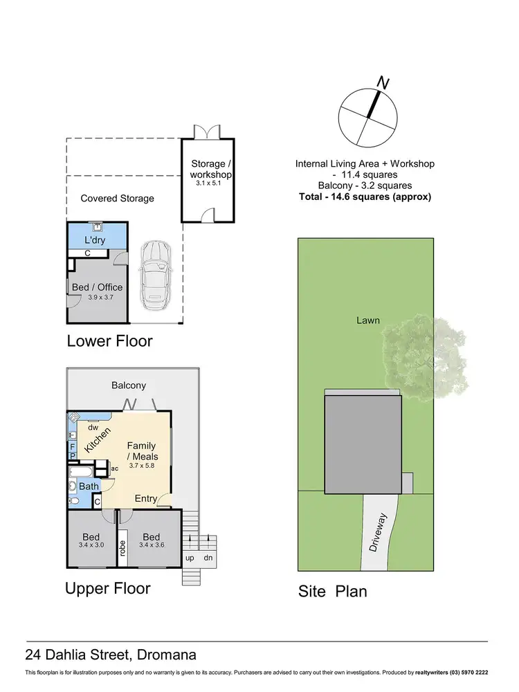 Floorplan of Homely house listing, 24 Dahlia Street, Dromana VIC 3936