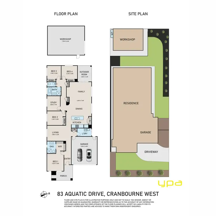 Floorplan of Homely house listing, 83 Aquatic Drive, Cranbourne West VIC 3977