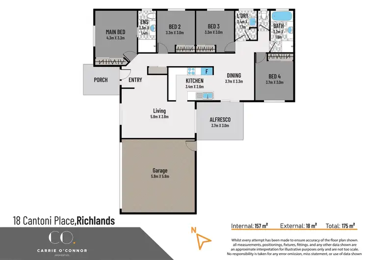 Floorplan of Homely house listing, 18 Cantoni Place, Richlands QLD 4077