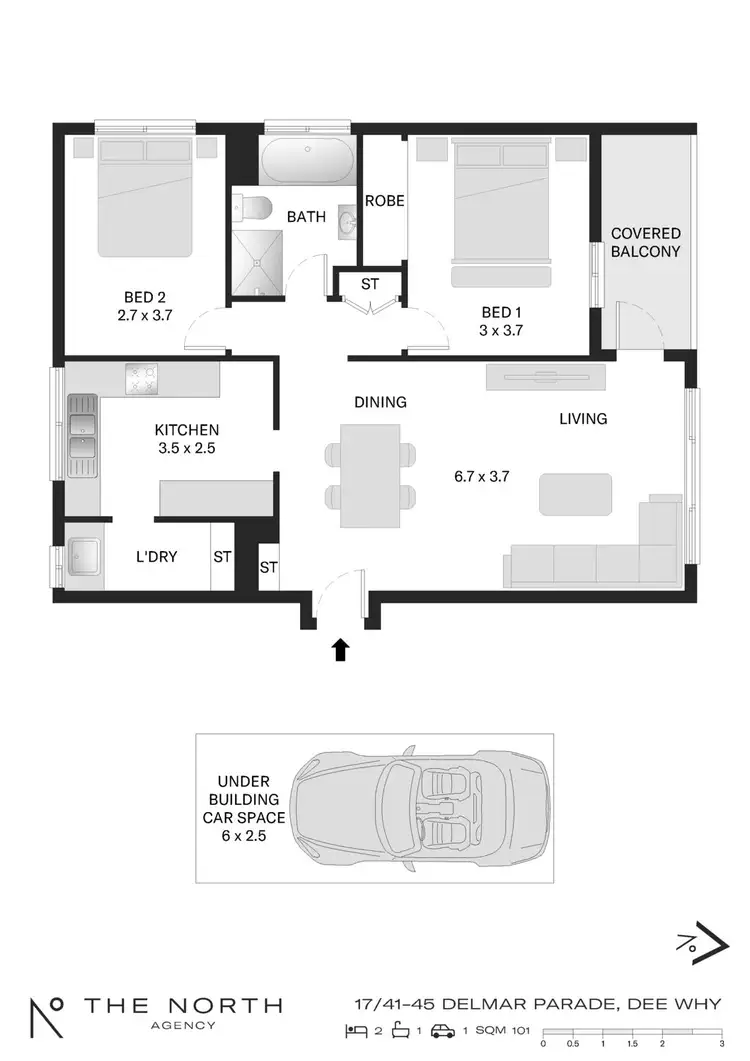 Floorplan of Homely unit listing, 17/41-45 Delmar Parade, Dee Why NSW 2099