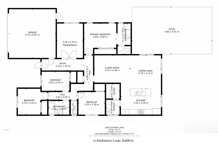 Floorplan of Homely house listing, 27 Rushmore Loop, Baldivis WA 6171