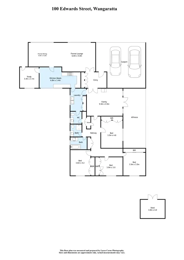 Floorplan of Homely house listing, 100 Edwards Street, Wangaratta VIC 3677
