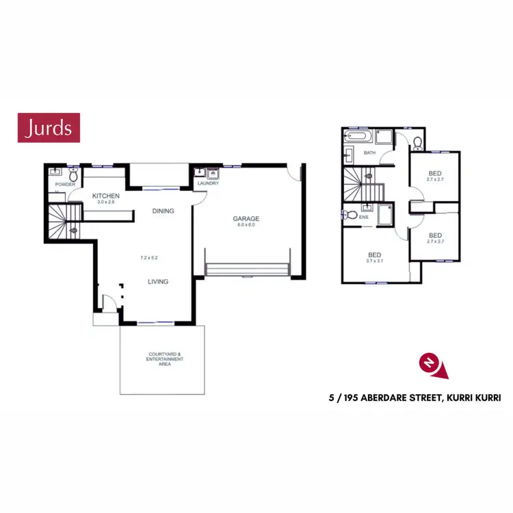 Floorplan of Homely villa listing, 5/195 Aberdare Street, Kurri Kurri NSW 2327