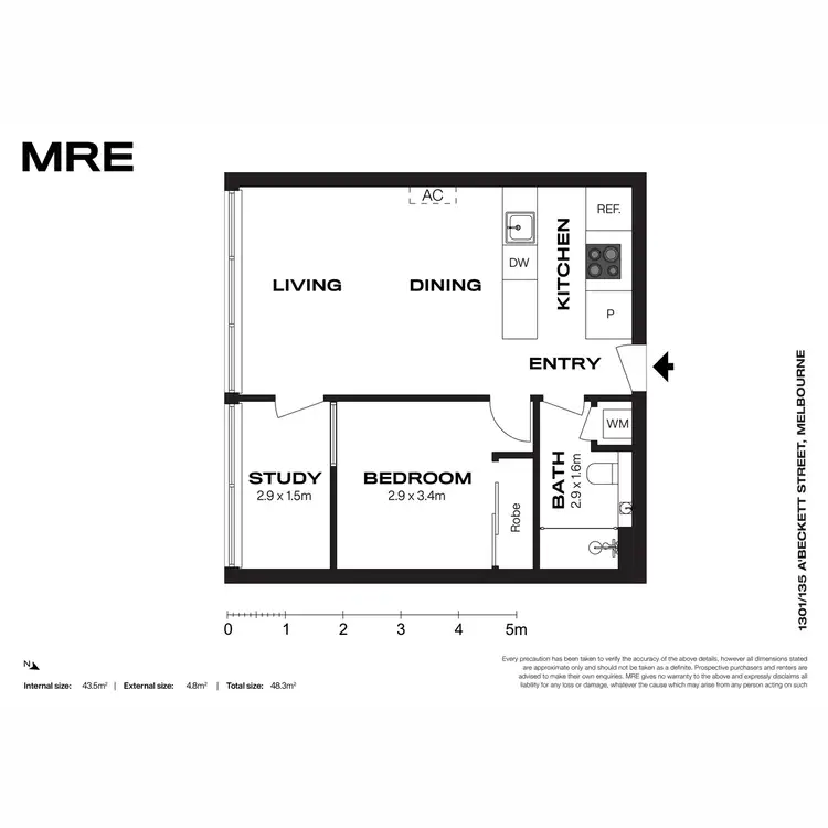 Floorplan of Homely apartment listing, 1301/135 A'Beckett Street, Melbourne VIC 3000