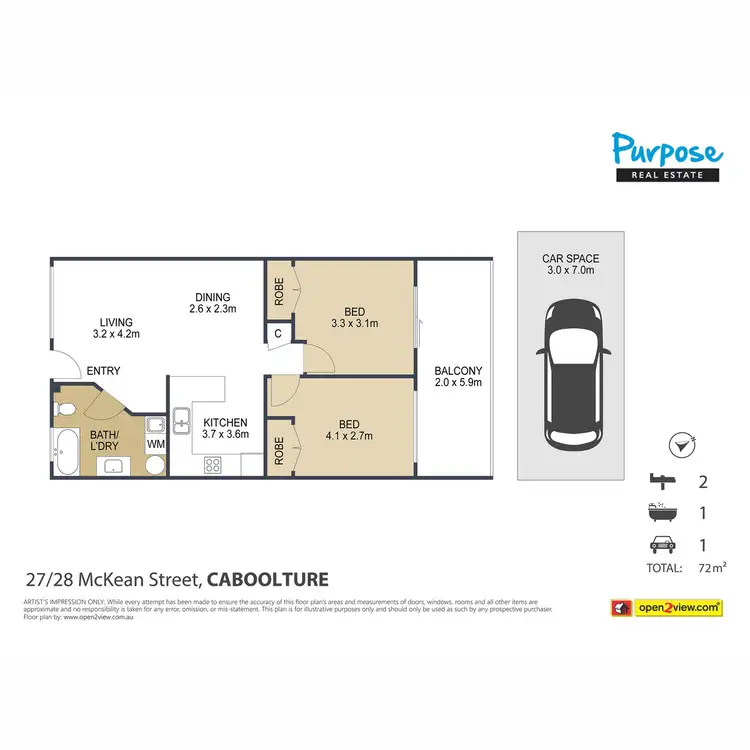 Floorplan of Homely apartment listing, 27/28-30 McKean Street, Caboolture QLD 4510