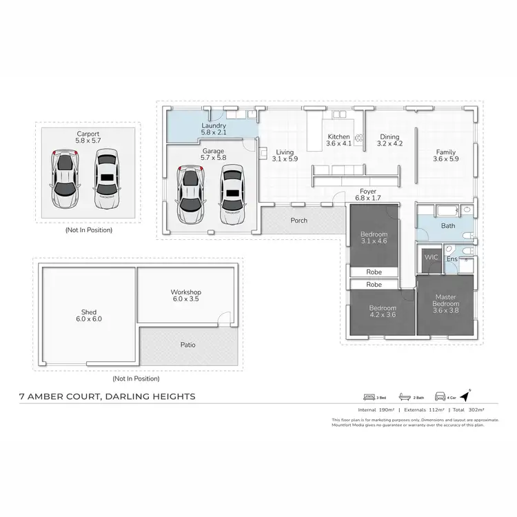 Floorplan of Homely house listing, 7 Amber Court, Darling Heights QLD 4350