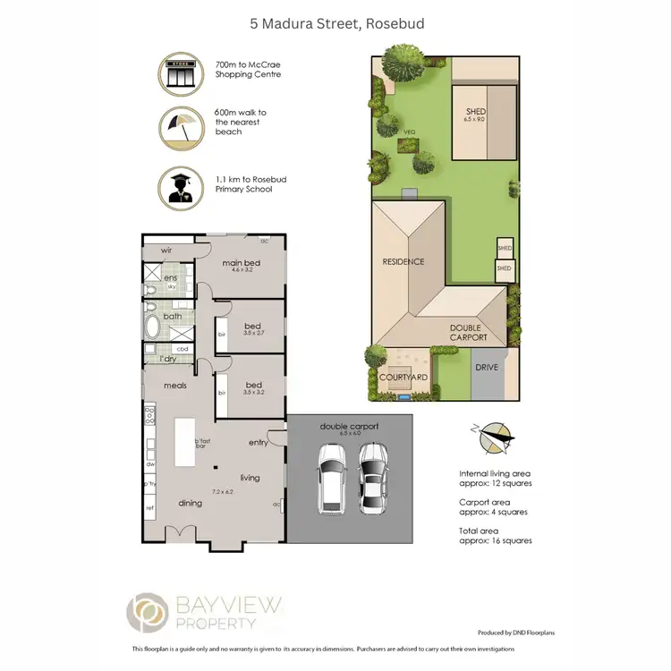 Floorplan of Homely house listing, 5 Madura Street, Rosebud VIC 3939