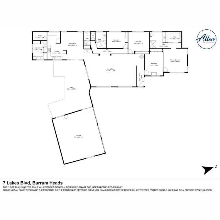 Floorplan of Homely house listing, 7 Lakes Boulevard, Burrum Heads QLD 4659