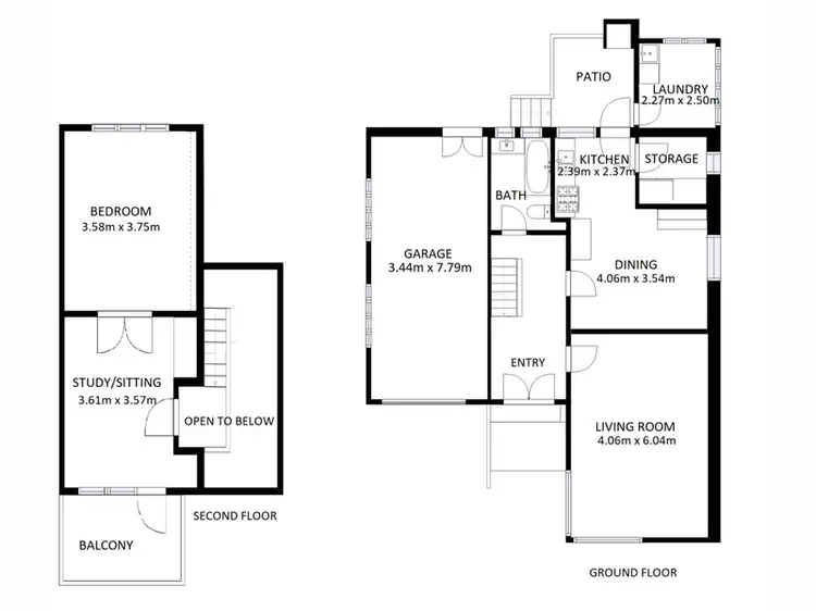 Floorplan of Homely townhouse listing, 1/97 Tarakan Street, Wodonga VIC 3690