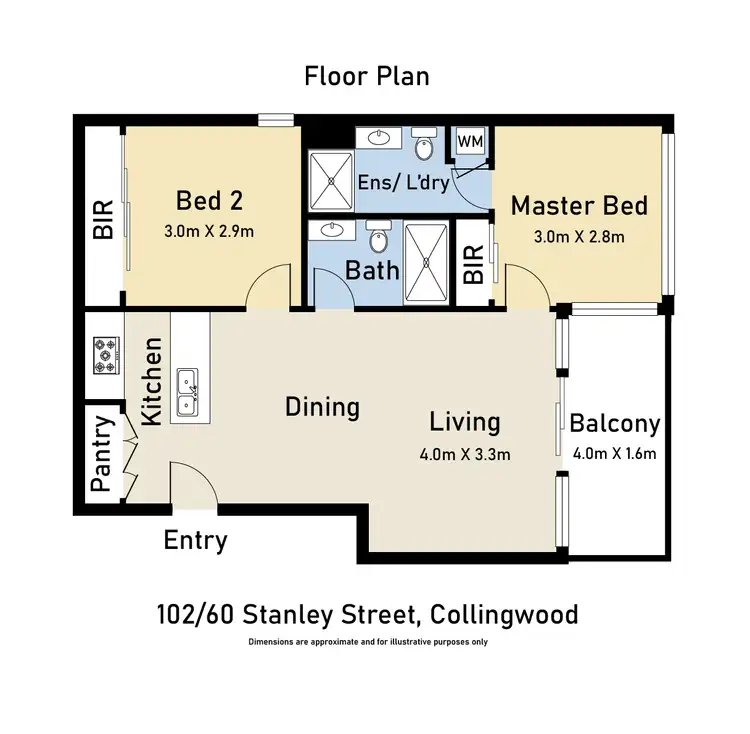 Floorplan of Homely unit listing, 102/60 Stanley Street, Collingwood VIC 3066
