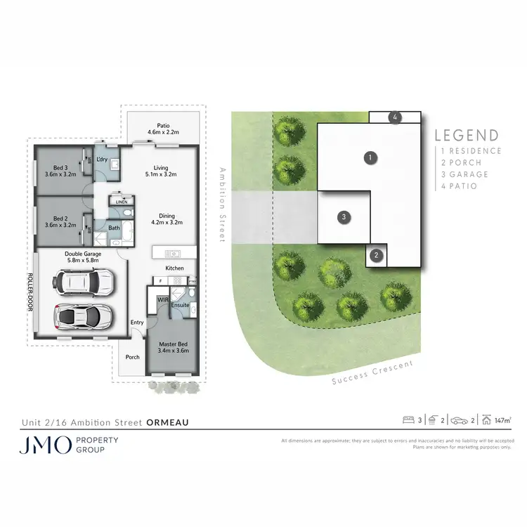 Floorplan of Homely unit listing, 2/16 Ambition Street, Ormeau QLD 4208