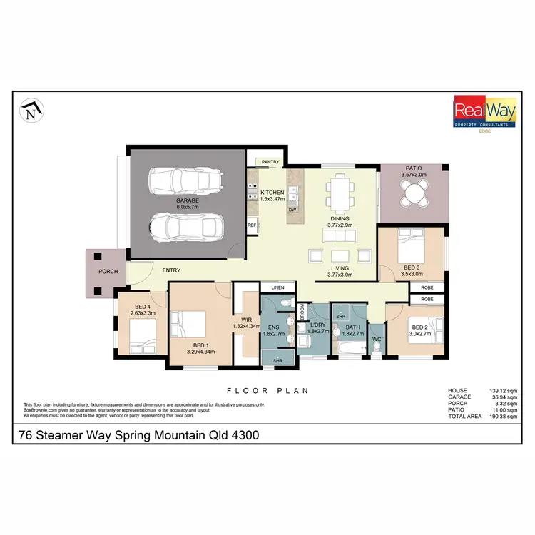 Floorplan of Homely house listing, 76 Steamer Way, Spring Mountain QLD 4300