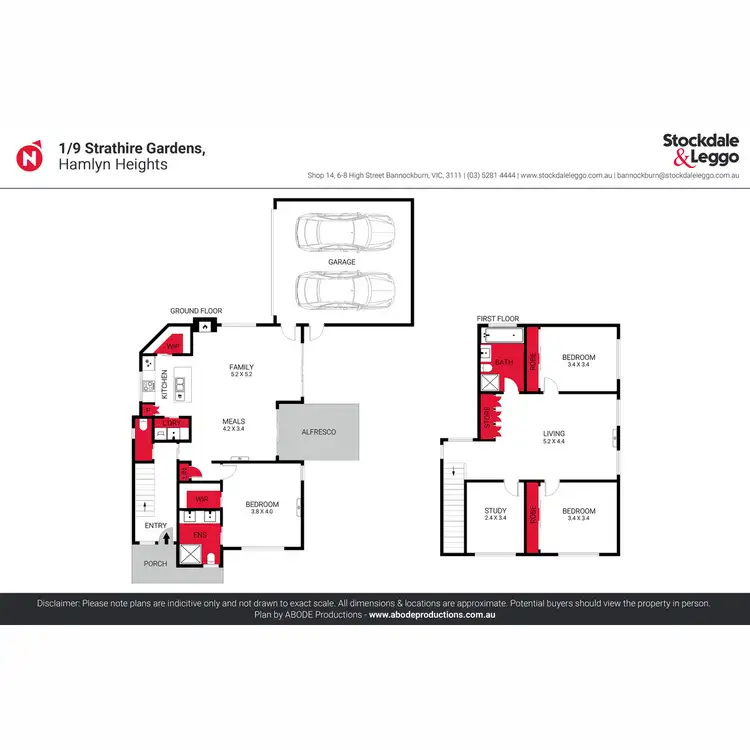 Floorplan of Homely townhouse listing, 1/9 Strathire Gardens, Hamlyn Heights VIC 3215