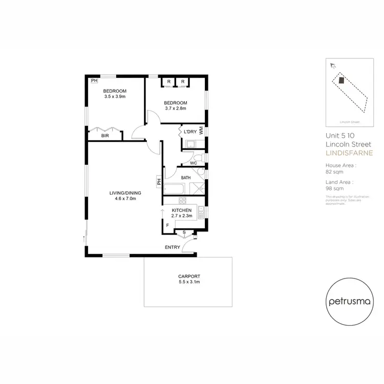 Floorplan of Homely unit listing, 5/10 Lincoln Street, Lindisfarne TAS 7015