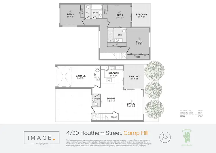 Floorplan of Homely townhouse listing, 4/20 Houthem Street, Camp Hill QLD 4152