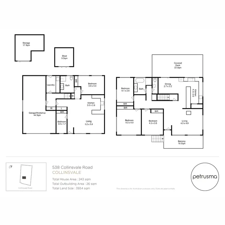 Floorplan of Homely house listing, 538 Collinsvale Road, Collinsvale TAS 7012