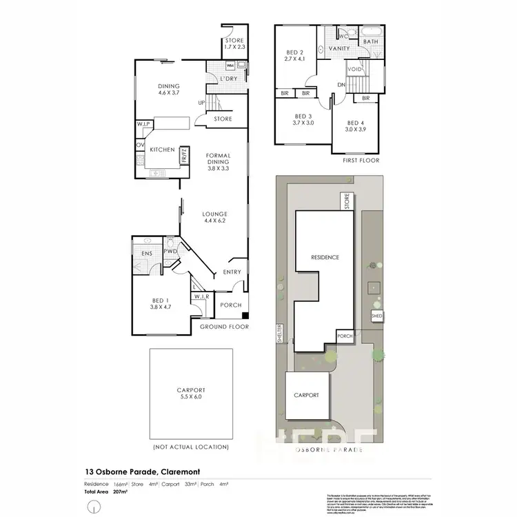 Floorplan of Homely house listing, 13 Osborne Parade, Claremont WA 6010