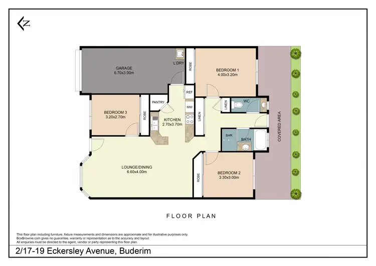 Floorplan of Homely apartment listing, 2/17-19 Eckersley Avenue, Buderim QLD 4556