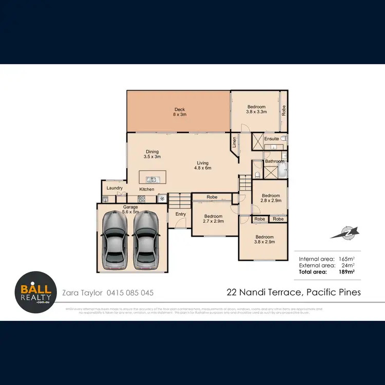 Floorplan of Homely house listing, 22 Nandi Terrace, Pacific Pines QLD 4211