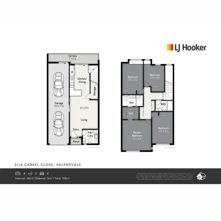 Floorplan of Homely townhouse listing, 2/14 Careel Close, Helensvale QLD 4212