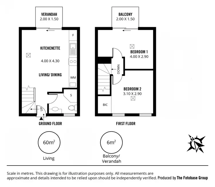 Floorplan of Homely townhouse listing, 2/3 Diagonal Way, Oaklands Park SA 5046