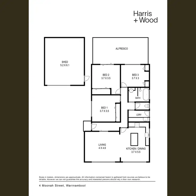 Floorplan of Homely house listing, 4 Moonah Street, Warrnambool VIC 3280
